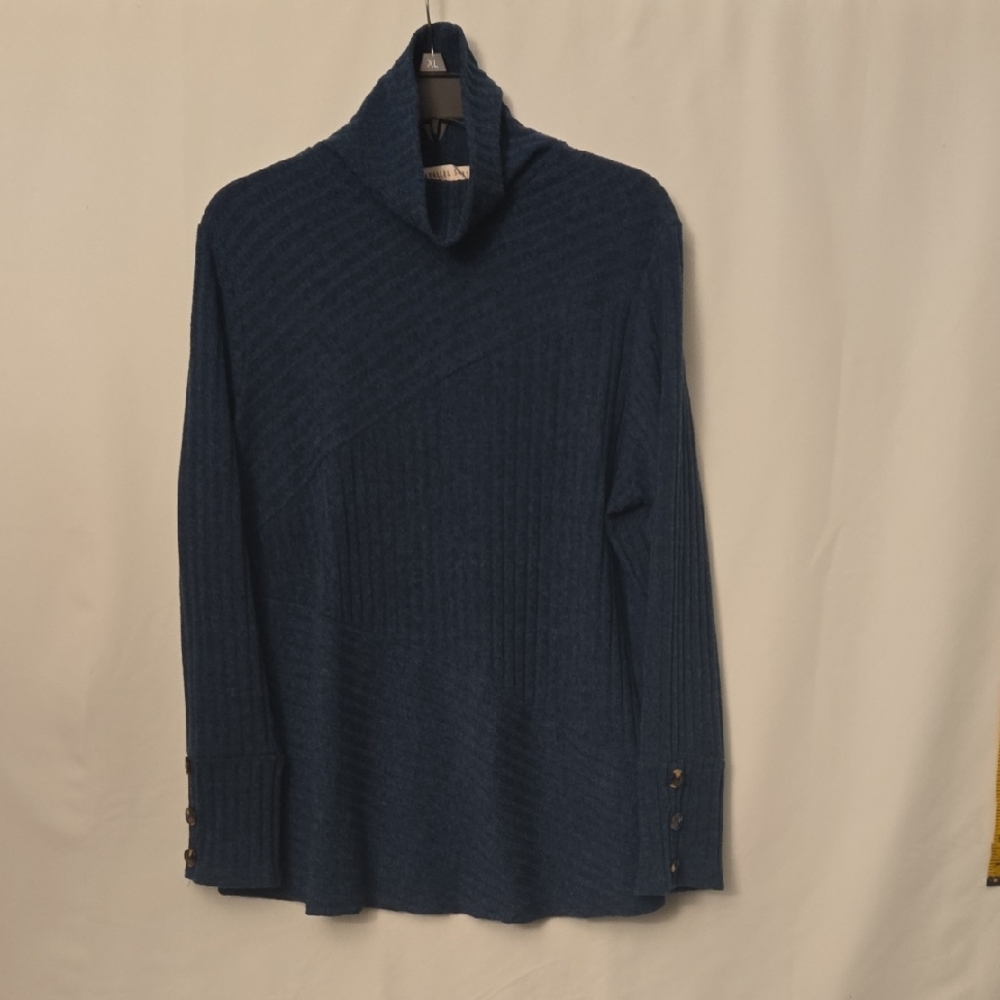 Elegant Teal Turtleneck Sweater